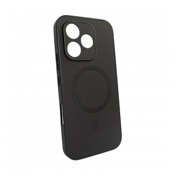 Maska Mag Case Smooth Leather za Honor 600 Lite crna