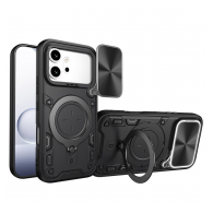 Maska Iron Shield Ring za Honor 600 Pro crna