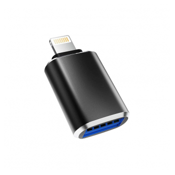 Adapter Lightning muski na USB zenski crni
