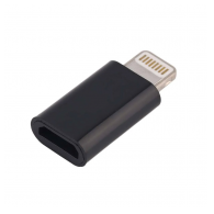 Adapter Lightning muski na Micro USB zenski crni