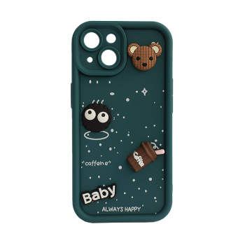Maska Sweet Coffe za iPhone 15 tirkiz zelena