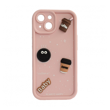 Maska Sweet Coffe za iPhone 15 roze