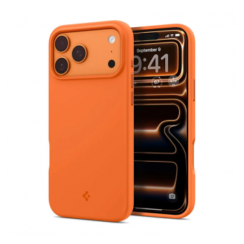 Maska Spigen Silicone Fit MagSafe za iPhone 17 Pro narandzasta
