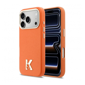 Maska Karl Lagerfeld Karl Head Logo Magsafe za iPhone 17 Pro Max narandzasta