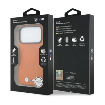 Maska BMW M FW Metal Logos MagSafe za iPhone 17 Pro Max narandzasta