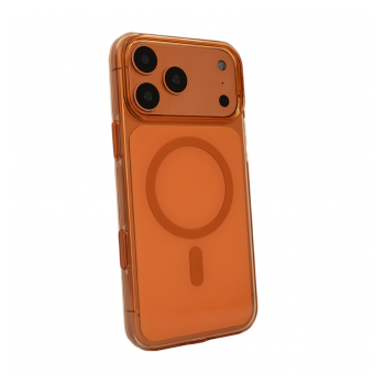 Maska Berlia Clear Case with Mag Case za iPhone 17 Pro narandzasta