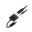 Adapter Type-C na Type-C i 3,5mm (Audio) crni
