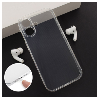 Maska Skin Silikon with pluggy za iPhone 18 transparent