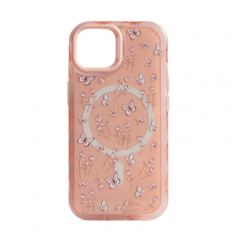 Maska Mag Case Floral Series za iPhone 13 pink