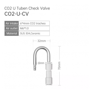 WeekAqua CO2 check valve U CO2-U-CV