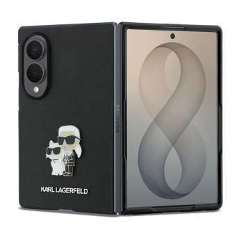 Maska Karl Lagerfeld Saffiano Karl&Choupette Pin za Samsung Z Fold 8/ F971B crna