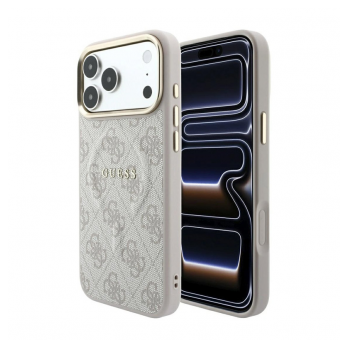 Maska Guess 4G Embossed Classic MagSafe za Samsung iPhone 17 Pro Max/ 18 Pro Max roze