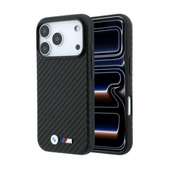 Maska BMW M Carbon Metal Logo MagSafe za iPhone 17 Pro/ 18 Pro crna