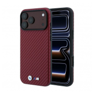 Maska BMW M Carbon Metal Logo Magsafe za iPhone 17 Pro Max/ 18 Pro Max bordo