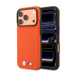 Maska BMW M Quadrille Kevlar Metal Logo MagSafe za iPhone 17 Pro Max/ 18 Pro Max narandzasta