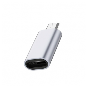 Adapter Micro USB muski na Type-C zenski sivi