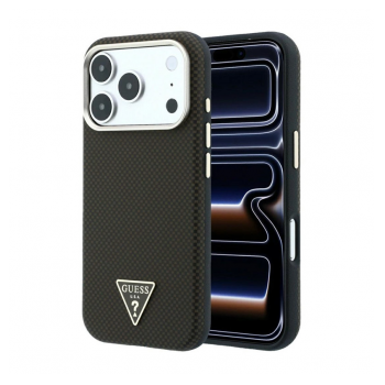 Maska Guess Kevlar Triangle Logo MagSafe za iPhone 17 Pro Max / 18 Pro Max braon