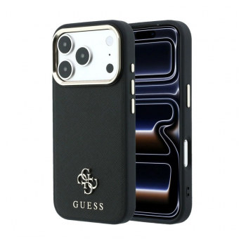 Maska Guess Saffiano Small 4G & Classic Logo MagSafe za iPhone 17 Pro / 17 Pro crna