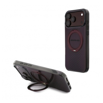 Maska AMG IML Double Layer Urban Line Ring Stand MagSafe za iPhone 17 Pro Max / 17 Pro Max burgundy