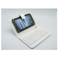 Futrola Uni tablet Teracell 7 in sa tastaturom i OTG kabelom beli.