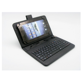 Futrola Uni tablet Teracell 7 in sa tastaturom i OTG kabelom crna.